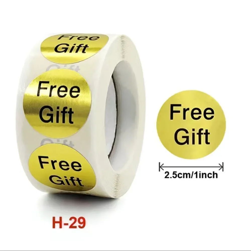 500 piece gold free gift stickers